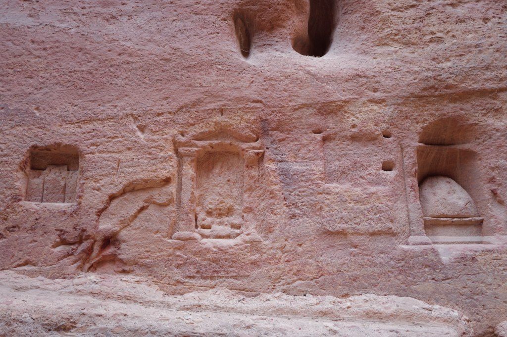 Betyls cut into the rock