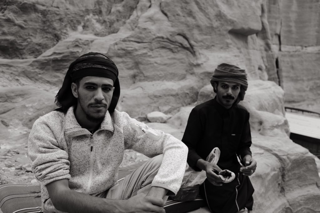 Bdoul men in the rocks