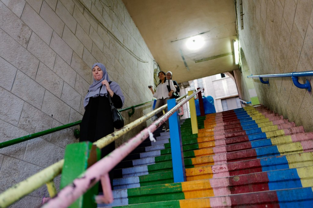 Rainbow stairs
